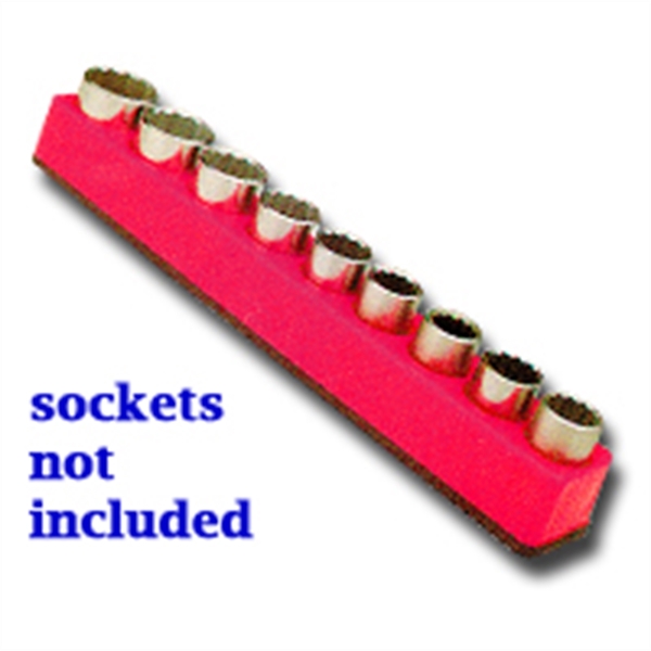 Mechanics Time Saver 1/2 in. Drive Magnetic Red Socket Holder 10-19mm 1281
